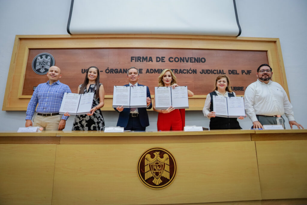 Firma-de-convenio-UdeC-Poder-Judicial-de-la-Federacion-1024x683 UdeC, primera universidad con la que firma convenioel Órgano de Administración Judicial